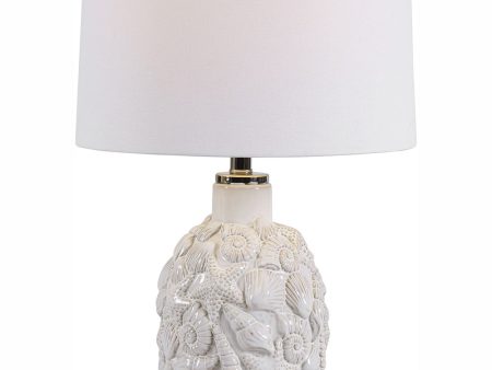 26 H 1-Light Table Lamp Ceramic and Iron in White and Polished Nickel with a Rectangular Shade Supply