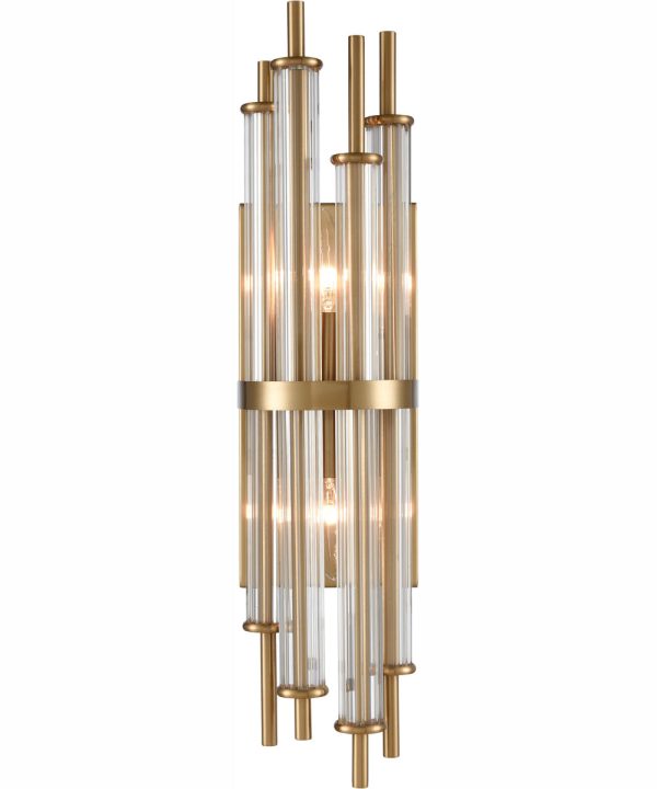 Serena 21.25   High 2-Light Sconce - Satin Brass For Discount