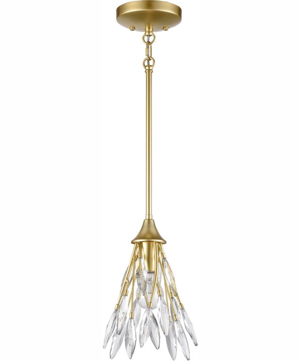 Flora Grace 7   Wide 1-Light Mini Pendant - Champagne Gold For Cheap