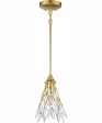 Flora Grace 7   Wide 1-Light Mini Pendant - Champagne Gold For Cheap