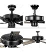 AirPro 52 in. 5-Blade Transitional Ceiling Fan Matte Black Online now