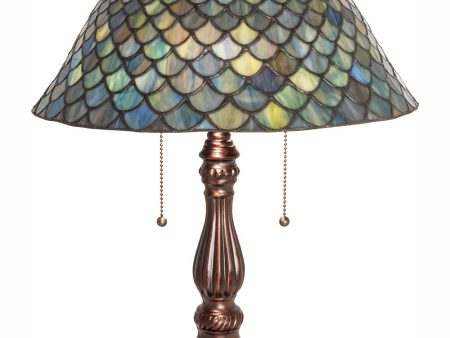 22  High Tiffany Fishscale Table Lamp Cheap