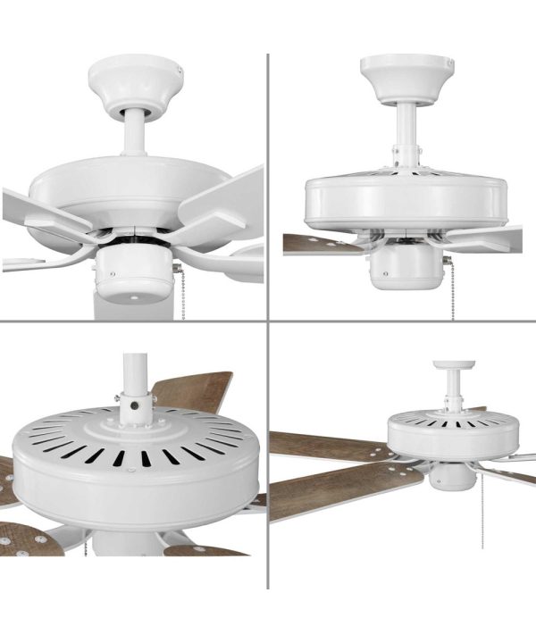 AirPro 52 in. 5-Blade Energy Efficient Rated Transitional Ceiling Fan White For Sale