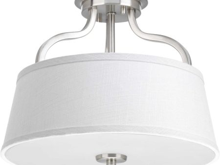 Arden 2-Light 14  Semi-Flush Convertible Brushed Nickel Discount