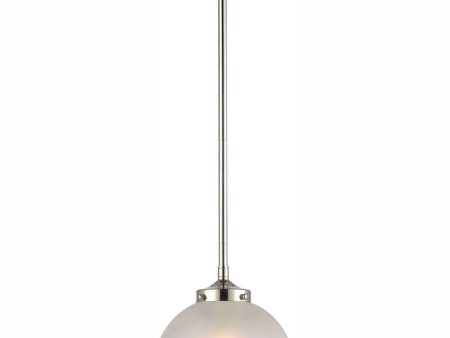 Boudreaux 8   Wide 1-Light Mini Pendant - Polished Nickel Sale