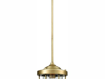 Sturgis 7   Wide 1-Light Mini Pendant - Satin Brass Online Sale