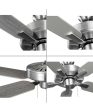 AirPro 52 in. 5-Blade Transitional Ceiling Fan Brushed Nickel Supply