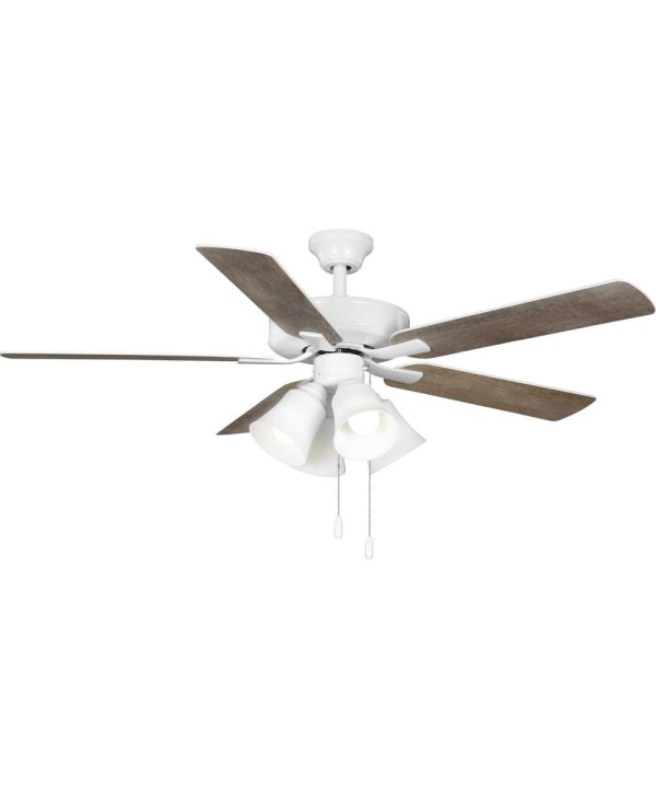 AirPro 52 in. 5-Blade Energy Efficient Rated Ceiling Fan with Light White For Cheap