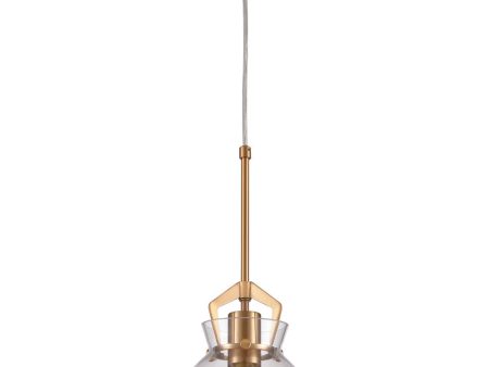 Caliper 6   Wide 1-Light Mini Pendant - Satin Brass Online Hot Sale