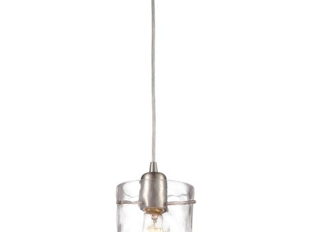 Hand Formed Glass 6   Wide 1-Light Mini Pendant - Satin Nickel Discount