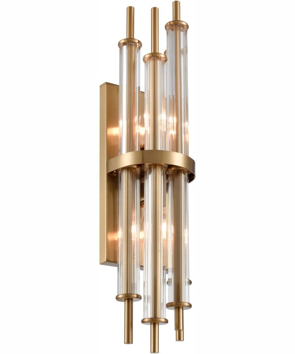 Serena 21.25   High 2-Light Sconce - Satin Brass For Discount