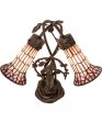 17  High Stained Glass Pond Lily 2 Light Trellis Girl Accent Lamp Online Sale