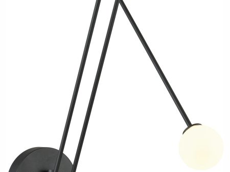 Roxbury 18   High 1-Light Integrated LED Swingarm Sconce - Charcoal Black Online Sale