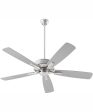 52  Ovation Indoor Outdoor Patio Ceiling Fan Satin Nickel Online Sale