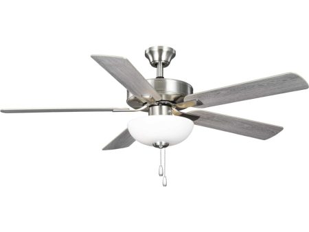 AirPro 52 in. 5-Blade Energy Efficient Rated Ceiling Fan with Light Brushed Nickel on Sale