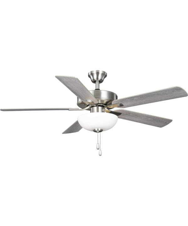 AirPro 52 in. 5-Blade Energy Efficient Rated Ceiling Fan with Light Brushed Nickel on Sale