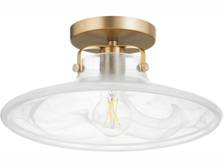 1-light Dual Mount Light Fixture Aged Brass Online Hot Sale