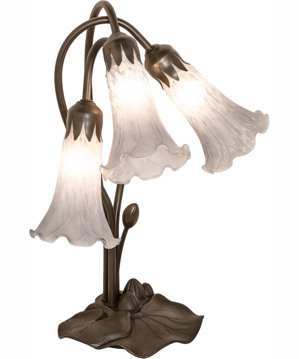 16  High Gray Tiffany Pond Lily 3 Light Accent Lamp Online Hot Sale