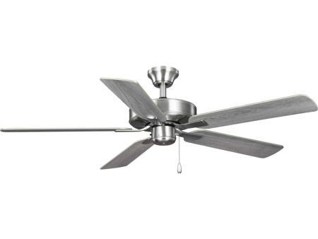 AirPro 52 in. 5-Blade Transitional Ceiling Fan Brushed Nickel Supply