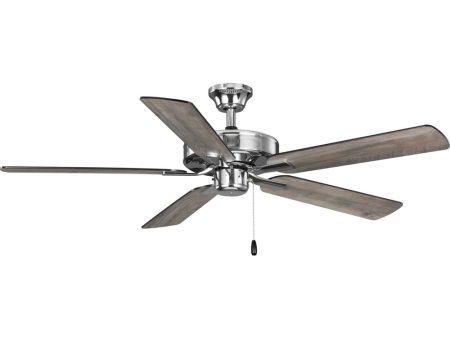 AirPro 52 in. 5-Blade Transitional Ceiling Fan Polished Chrome For Sale