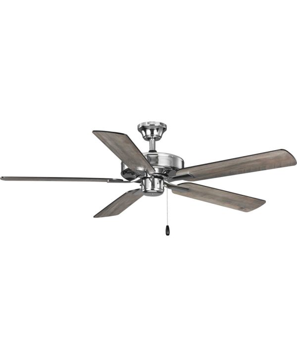 AirPro 52 in. 5-Blade Transitional Ceiling Fan Polished Chrome For Sale