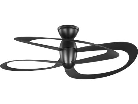 Willacy 3-Blade 48-Inch DC Motor Contemporary Ceiling Fan Black Online now