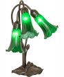 16  High Green Tiffany Pond Lily 3 Light Accent Lamp Sale