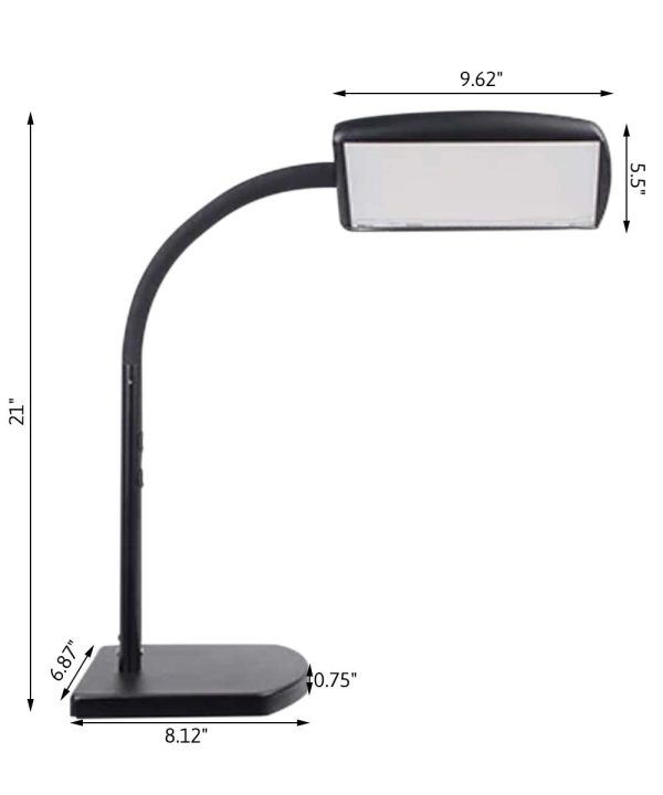 Varilum 30w LED Black Reading Desk Lamp Online now