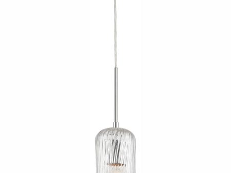 Hand Formed Glass 5   Wide 1-Light Mini Pendant - Polished Chrome Online