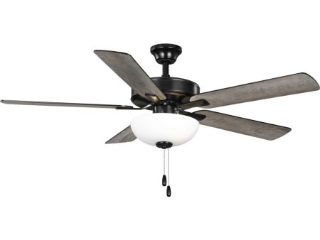 AirPro 52 in. 5-Blade Energy Efficient Rated Transitional Ceiling Fan with Light Matte Black Hot on Sale