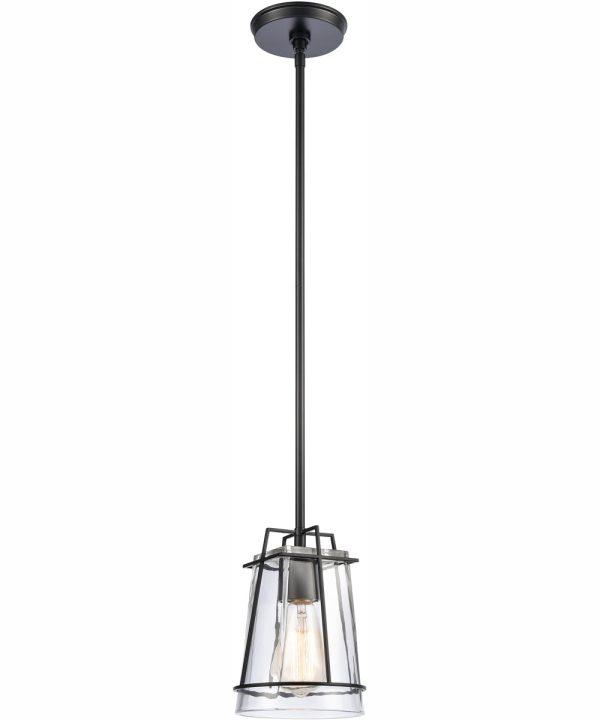 Square To Round 6   Wide 1-Light Mini Pendant - Matte Black Online