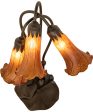 16  High Amber Tiffany Pond Lily 3 Light Accent Lamp Online