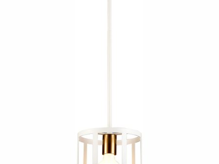 Wescott 7   Wide Mini 1-Light Pendant - Matte White For Sale