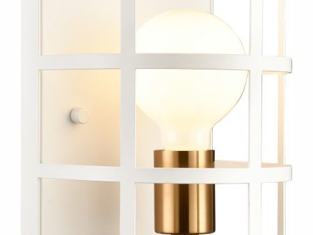 Wescott 9   High 1-Light Sconce - Matte White Online Hot Sale