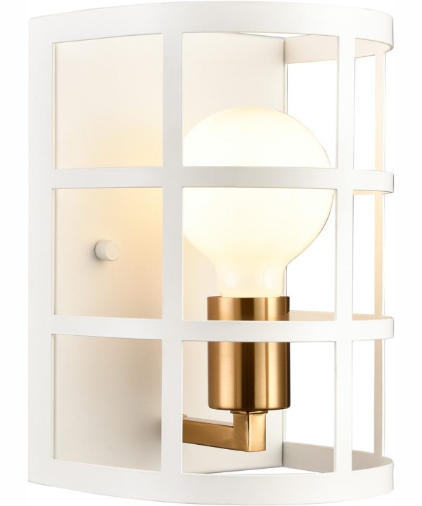 Wescott 9   High 1-Light Sconce - Matte White Online Hot Sale