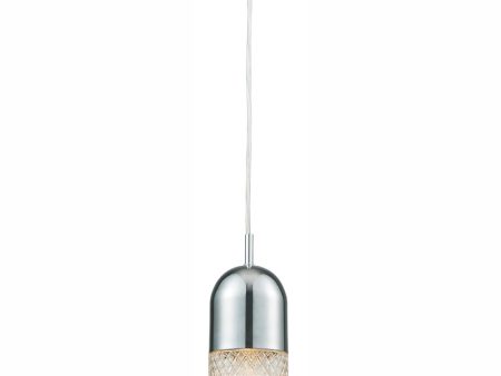 Capsula 4   Wide 1-Light Mini Pendant - Polished Chrome Sale