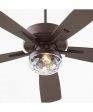 52  Ovation Patio 2-light LED Indoor Outdoor Patio Ceiling Fan Oiled Bronze Fashion