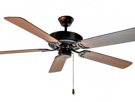 Basic-Max 52 inch Ceiling Fan Walnut Pecan Blades Oil Rubbed Bronze   Walnut   Pecan For Sale