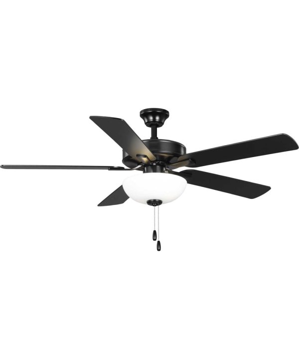 AirPro 52 in. 5-Blade Energy Efficient Rated Transitional Ceiling Fan with Light Matte Black Hot on Sale