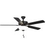 AirPro 52 in. 5-Blade Energy Efficient Rated Transitional Ceiling Fan with Light Matte Black Hot on Sale