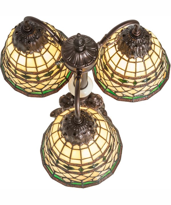 23  High Tiffany Roman 3 Light Table Lamp Cheap