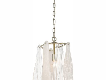 Winterlude 11   Wide 1-Light Mini Pendant - Silver Leaf Online Sale