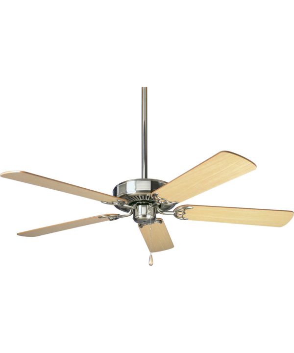 AirPro Energy Efficient-Rated 52-Inch 5-Blade Traditional Ceiling Fan Brushed Nickel Online now