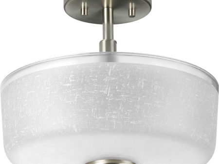 Alexa 2-Light 12-1 4  Semi-Flush Brushed Nickel Online now