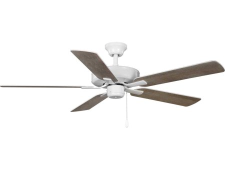 AirPro 52 in. 5-Blade Energy Efficient Rated Transitional Ceiling Fan White For Sale