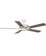 AirPro 52 in. 5-Blade Energy Efficient Rated Transitional Ceiling Fan White For Sale