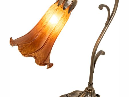 15  High Amber Tiffany Pond Lily Accent Lamp Supply