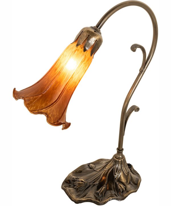 15  High Amber Tiffany Pond Lily Accent Lamp Supply