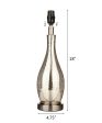 27  Teardrop Lamp Base 2 Pack, Mercury Silver Gold Glass Table Lamp Set with Natural Shades Fashion