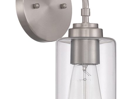 Stowe 1-Light Wall Sconce Brushed Polished Nickel Discount